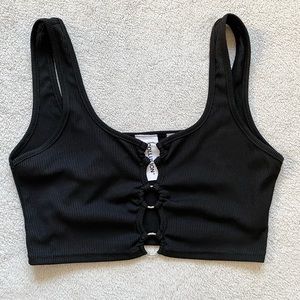 Collusion Black Crop Top